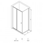 Besco Duo Slide ścianka boczna do drzwi 90 cm
