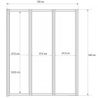 Besco Ambition parawan 3-skrzydłowy 130x140 cm