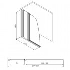 Besco Avis parawan 2-skrzydłowy 120x145 cm