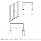 Besco Sinco Due drzwi do wnęki podwójne uchylane 80 cm