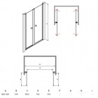 Besco Sinco Due drzwi do wnęki podwójne uchylane 90 cm