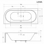 Besco Avita wanna asymetryczna 150x75 cm