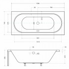 Besco Vitae wanna prostokątna 150x75 cm