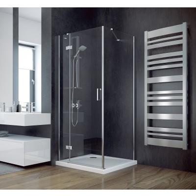 Besco Viva 195 kabina kwadratowa drzwi uchylne+ścianka 80x80 cm lewa