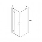 Besco Viva 195 kabina kwadratowa drzwi uchylne+ścianka 90x90 cm lewa