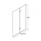 Besco Lumix parawan 2-skrzydłowy 100x145 cm