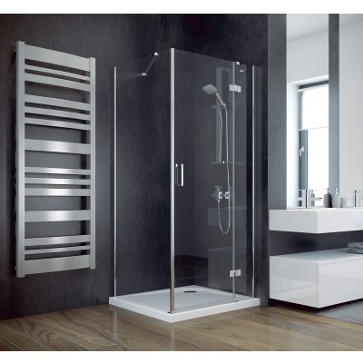 Besco Viva 195 kabina kwadratowa drzwi uchylne+ścianka 80x80 cm prawa