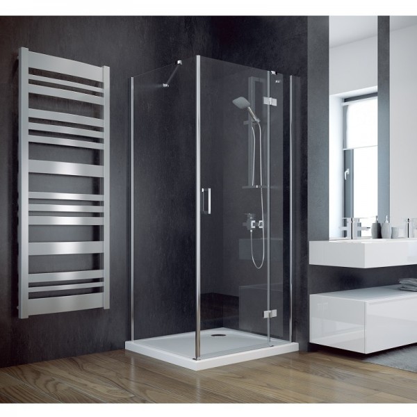 Besco Viva 195 kabina kwadratowa drzwi uchylne+ścianka 90x90 cm prawa