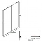 Besco Actis drzwi do wnęki rozsuwane 100 cm