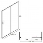 Besco Actis drzwi do wnęki rozsuwane 120 cm