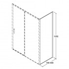 Besco Actis ścianka boczna do drzwi 80 cm