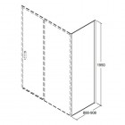 Besco Actis ścianka boczna do drzwi 90 cm