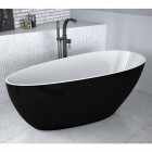 Besco Goya wanna wolnostojąca 160x70 cm czarna/biała