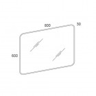 Elita Meble Imirror lustro LED 80x60 cm