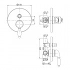 Clasic kompletny zestaw prysznicowy deszczownica 20 cm + słuchawka z uchwytem retro