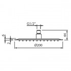 Vedo deszczownica okrągła 20 cm Ultra Slim VSN0200