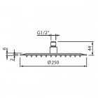 Vedo deszczownica okrągła 25 cm Ultra Slim VSN0250