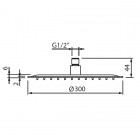 Vedo deszczownica okrągła 30 cm Ultra Slim VSN0300