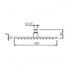 Vedo deszczownica kwadratowa 25x25 cm Slim VSN7125