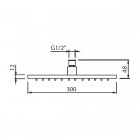 Vedo deszczownica kwadratowa 30x30 cm Slim VSN7130
