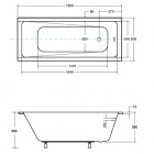Besco Modern Slim wanna prostokątna 180x80 cm biała MODERNSLIM180
