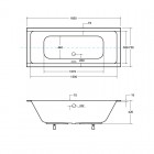 Besco Quadro Slim wanna prostokątna 165x75 cm biała QUADROSLIM165