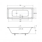 Besco Quadro Slim wanna prostokątna 170x75 cm biała QUADROSLIM170