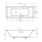 Besco Quadro Slim wanna prostokątna 180x80 cm biała QUADROSLIM180