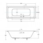 Besco Quadro Slim wanna prostokątna 190x90 cm biała QUADROSLIM190