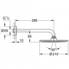 Grohe Rainshower Cosmopolitan 210 deszczownica z ramieniem ściennym 26062000