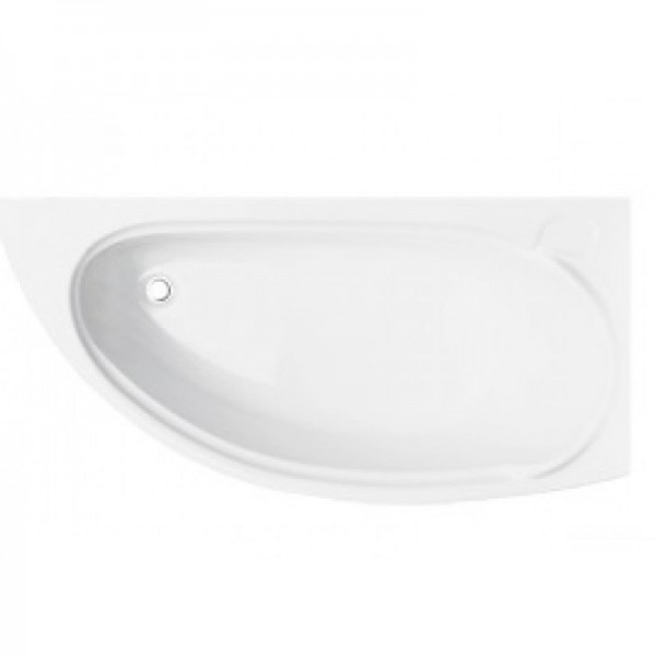 Besco Mini wanna asymetryczna 150x70 cm prawa biała