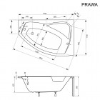 Besco Rima wanna asymetryczna 170x110 cm biała