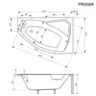 Besco Rima wanna asymetryczna 160x100 cm biała