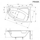 Besco Rima wanna asymetryczna 150x95 cm biała