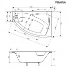 Besco Rima wanna asymetryczna 130x85 cm biała