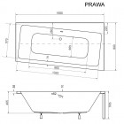 Besco Infinity wanna asymetryczna 150x90 cm biała