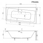 Besco Infinity wanna asymetryczna 160x100 cm biała