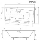 Besco Infinity wanna asymetryczna 170x110 cm biała