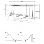 Besco Intima wanna asymetryczna 150x85 cm lewa biała