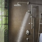 Hansgrohe Raindance S PowderRain deszczownica okrągła 24 cm z ramieniem ściennym chrom 27607000