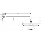 Hansgrohe Raindance S PowderRain deszczownica okrągła 24 cm z ramieniem ściennym chrom 27607000