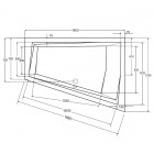 Besco Intima Duo wanna asymetryczna 180x125 cm lewa biała