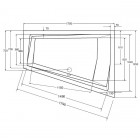 Besco Intima Duo wanna asymetryczna 180x125 cm lewa biała