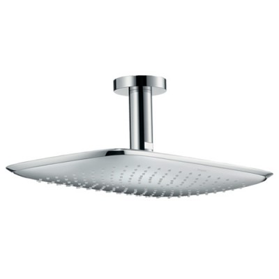 Hansgrohe Pura Vida deszczownica prostokątna 39x26 cm z ramieniem sufitowym chrom 27390000