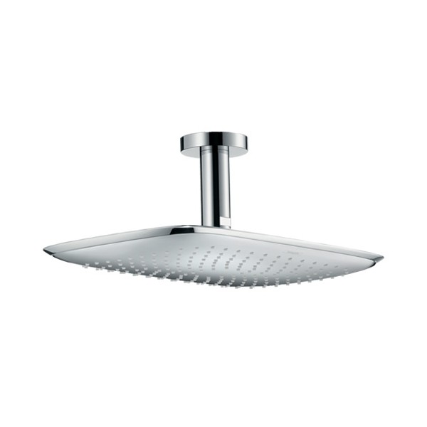 Hansgrohe Pura Vida deszczownica prostokątna 39x26 cm z ramieniem sufitowym chrom 27390000
