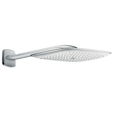 Hansgrohe Pura Vida deszczownica prostokątna 39x26 cm z ramieniem ściennym chrom/biały 27437400