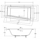 Besco Intima wanna asymetryczna 150x85 cm lewa biała
