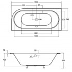 Besco Avita wanna asymetryczna 150x75 cm lewa biała