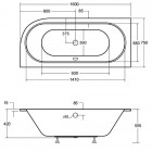 Besco Avita Slim wanna asymetryczna 160x75 cm lewa biała