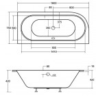 Besco Avita Slim wanna asymetryczna 160x75 cm prawa biała